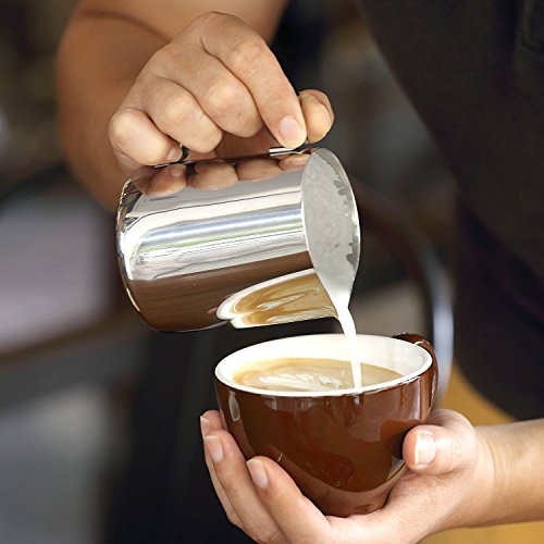 Stainless Steel Milk Frothing Pitcher Cappuccino Pitcher Pouring Jug Espresso Cup Creamer Cup for Latte Art