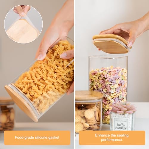 6 Pack Glass Food Storage Jars Set (6 Count)