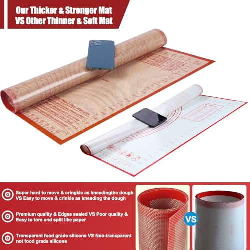 Silicone Pastry Mat 34X26 inch Baking mat Perfect for Dough