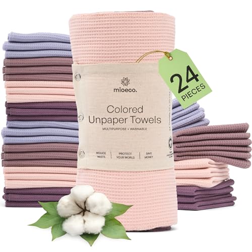 24 Pack Reusable Kitchen Paper Towels (24 Count)