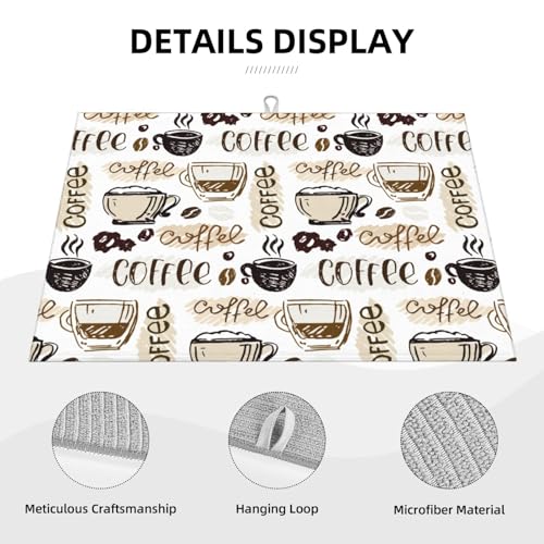 Coffee Dish Drying Mat 18 x 24 Inch