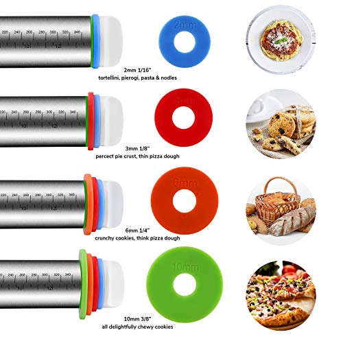 Rolling Pin and Pastry Baking Mat Set