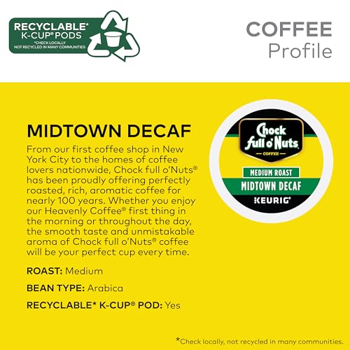 K-Cup Pods - Midtown Decaf, 6 Packs of 12 K-Cup Pods (72 Count)