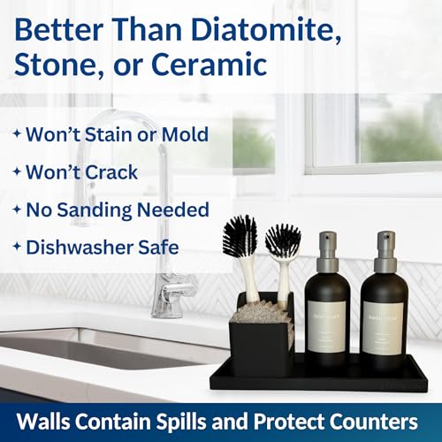 Silicone Countertop & Vanity Bathroom Tray (2 Count)