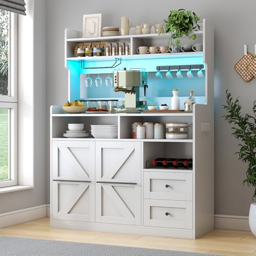 Hutch Storage Buffet Cabinet with Drawers
