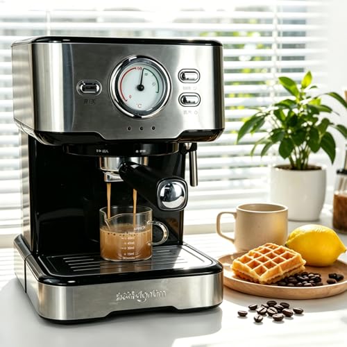2 PACK Espresso Glass Measuring Cup Triple Pitcher Milk Cup 75ML Espresso Cups with Handle Shot Glass with V (2 Count)
