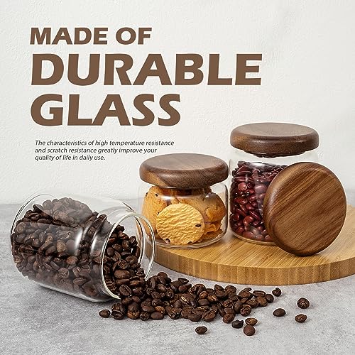 1 PC Small Glass Storage Jars with Airtight Lids