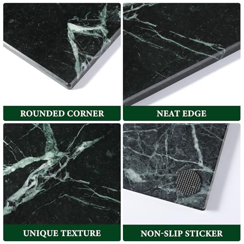Natural Green Marble Cutting Board for Kitchen Pastry Bread Macaron Display
