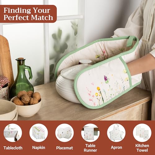Double Oven Mitts 100% Cotton Double Oven Glove