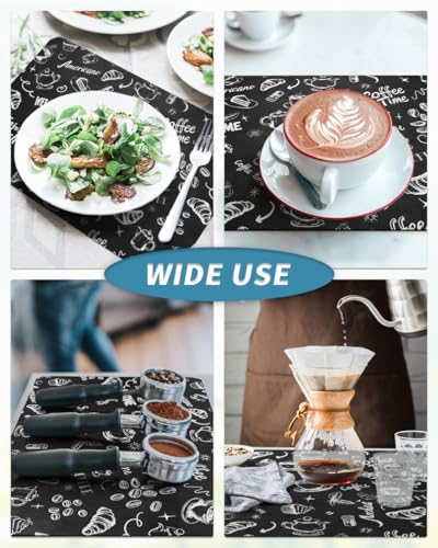 Coffee Mat Hide Stain Rubber Backed Absorbent Dish Drying Mat for Kitchen Counter