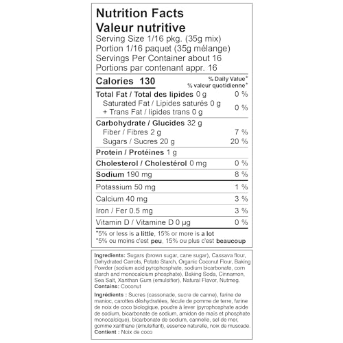 Gluten Free Carrot Cake Gourmet Cake Mix; Contains Real Carrots; Non (20 Ounce)