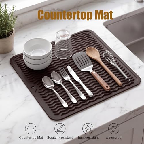 Silicone Dish Drying Mat for Multiple Usage