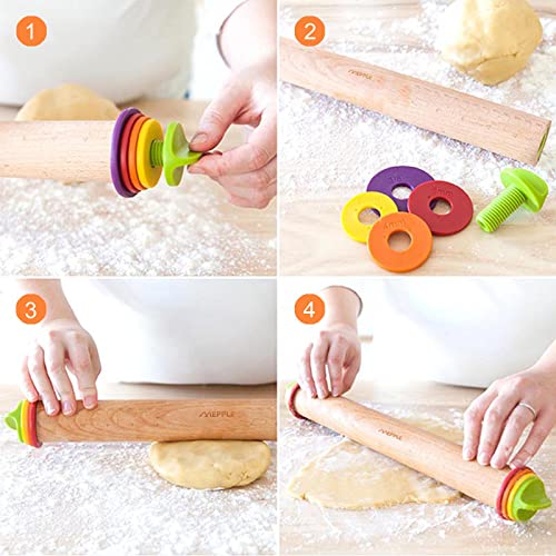 Rolling Pin with Thickness Rings