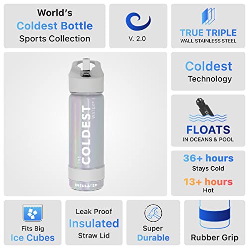 Coldest Insulated Water Bottle with Straw Lid