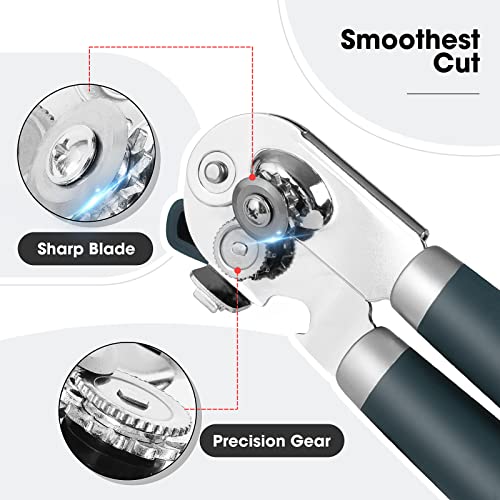 Heavy Duty Hand Can Opener Manual with Magnet Lid Remover
