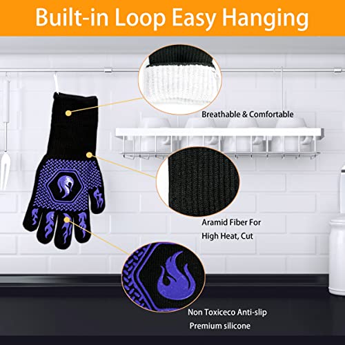 BBQ Gloves 1472F Heat Resistant Non (2 Count)