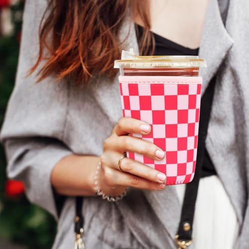 Reusable Insulated Neoprene Iced Coffee Cup Sleeve (3 Count)