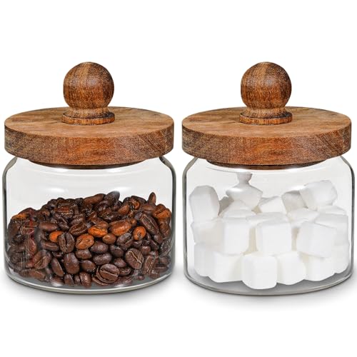 Glass Spice Jar Coffee Sugar Container Airtight Glass Jar Food Storage Canisters Bottle for Kitchen Seasoning Tea Herb Overnight Oats Bar Parfait Snacks