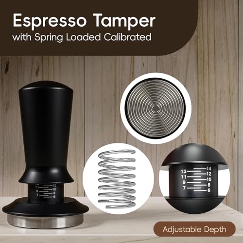 7 Pcs 58mm Espresso Tamper Tools Accessories Kit for Coffee WDT Tool Set