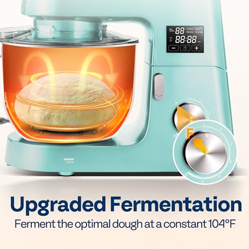 9-in-1 Stand Mixer with Fermentation & Timer, 7.5-Quart, Blue