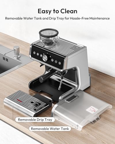 Espresso Machine with Grinder and Milk Frother
