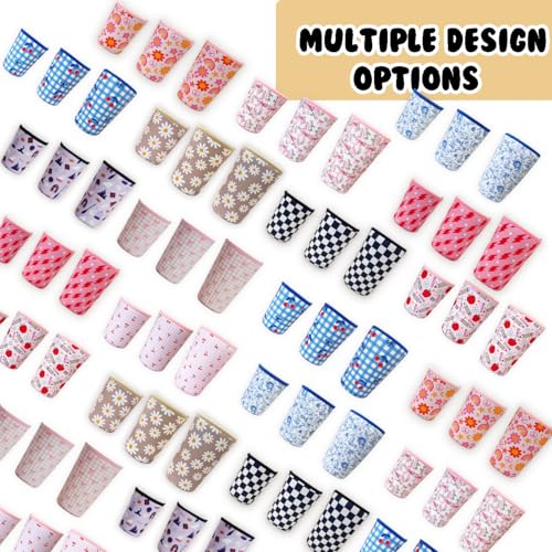 Reusable Insulated Neoprene Iced Coffee Cup Sleeve (3 Count)