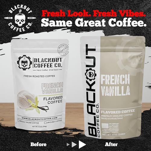 Blackout Coffee French Vanilla Flavored Ground Coffee (12 Ounce)