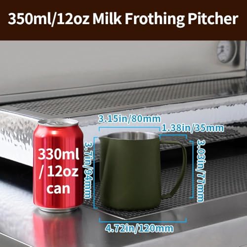 12oz Milk Frothing Pitcher Stainless Steel Espresso Steaming Jug