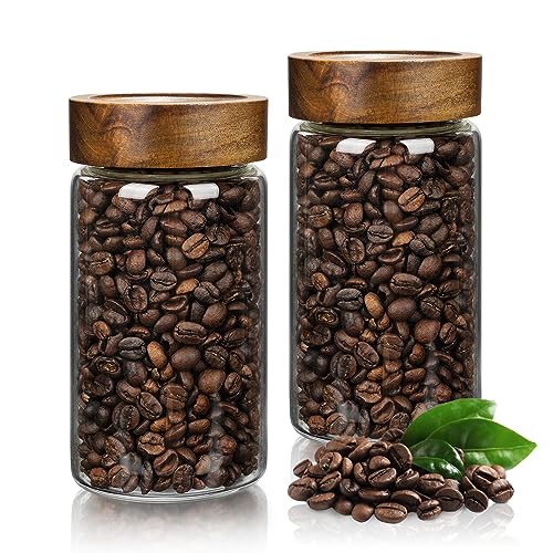 2PCS Small Glass Storage Jars with Airtight Lids