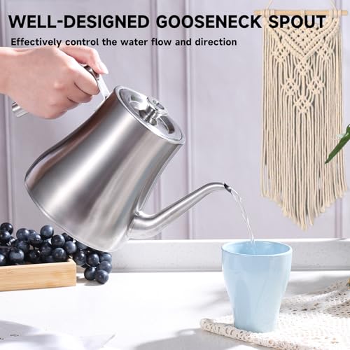 68OZ 2000ML Stainless Steel Teapot with Removable Infuser