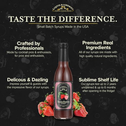 Strawberry Syrup for Cocktails (12.7 Fl Oz)