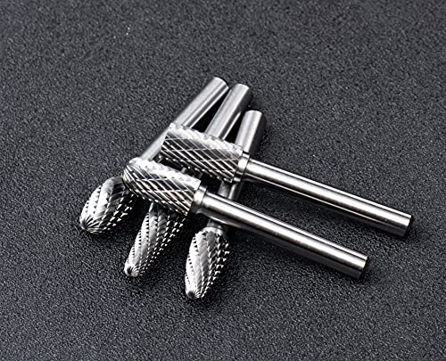1 4" Shank 10pcs Double Cut Solid Carbide Rotary Burr Set (10 Count)