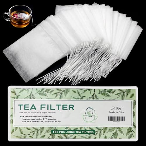 100 Pcs Disposable Tea Bags for Loose Leaf Tea (100 Count)