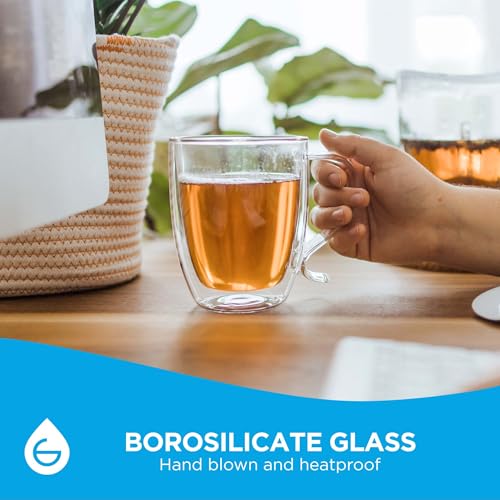 Cyprus Double Wall Glass Mug For Coffee