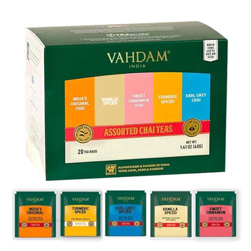 Assorted Chai Tea Bags Sampler (20 Count)