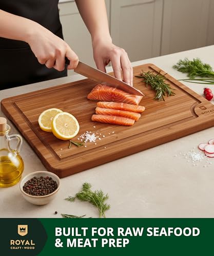 Wooden Cutting Boards for Kitchen Meal Prep & Serving (3 Count)