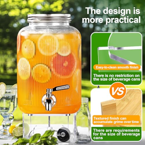 2Pcs Glass Drink Dispenser Stand