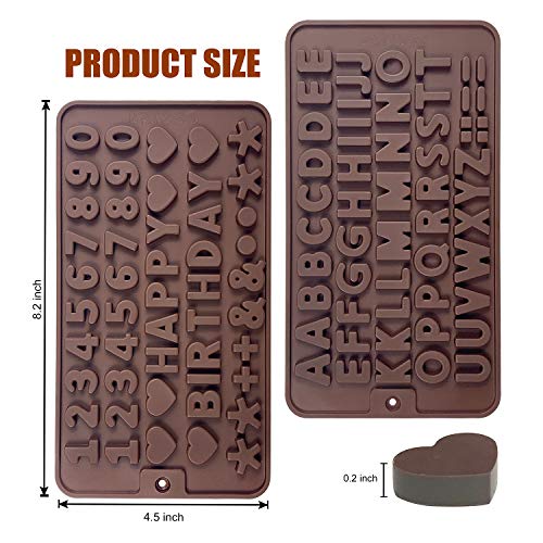 Silicone Letter Mold and Number Chocolate Molds