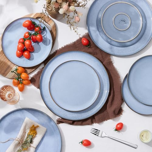 4 Piece Stoneware Dinner Plates Set