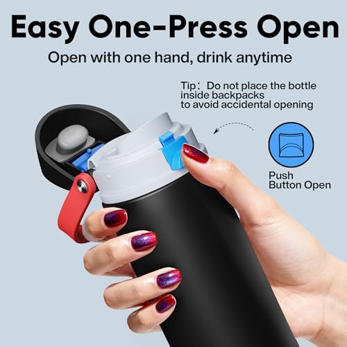 Insulated Water Bottle with Straw