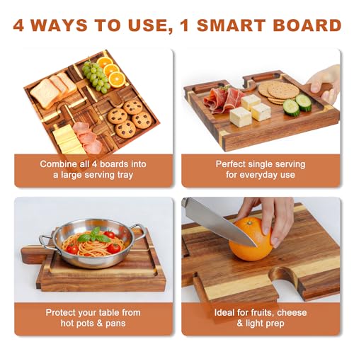Wooden Charcuterie Boards Set of 4