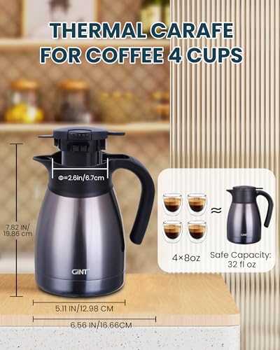 1L 34Oz Thermal Coffee Carafe