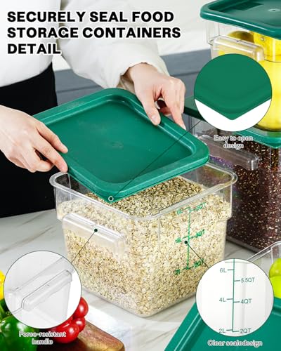 2QT&4QT NSF Food Storage Containers with Lids (4 Count)
