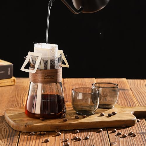 16 oz Glass Coffee Carafe with Wood Heat