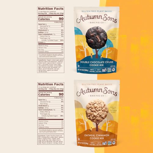 Autumn Sons Gluten Free Double Choc Oatmeal Cookie Mix (18.6 Ounce)