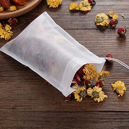 400 Pcs Tea Filter Bags Empty Tea Bags Drawstring Seal Tea Infusers Bag for Loose Leaf Tea (400 Count)