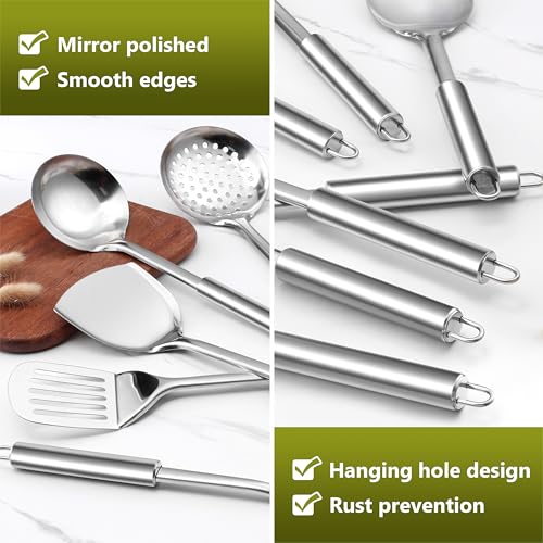 Stainless Steel Kitchen Cooking Utensils Set (10 Count)