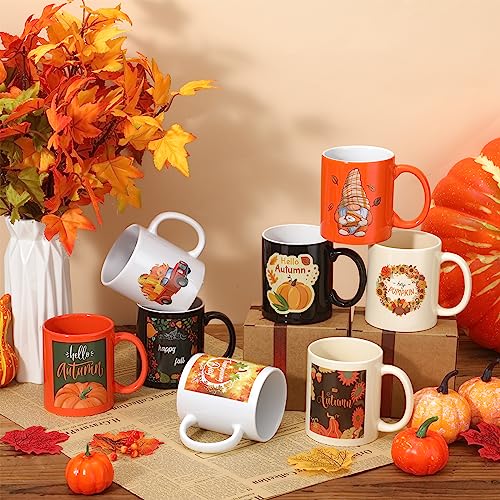 8 Pcs Ceramic Coffee Mugs 12 Oz Handle