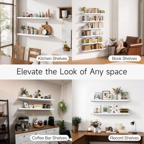 White Floating Shelves 47.2in