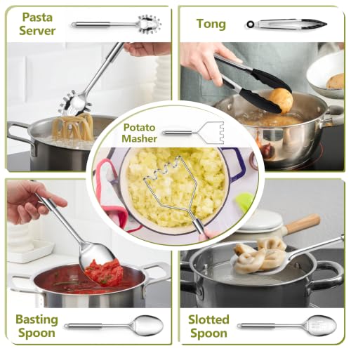 Stainless Steel Kitchen Cooking Utensils Set (10 Count)